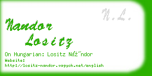 nandor lositz business card